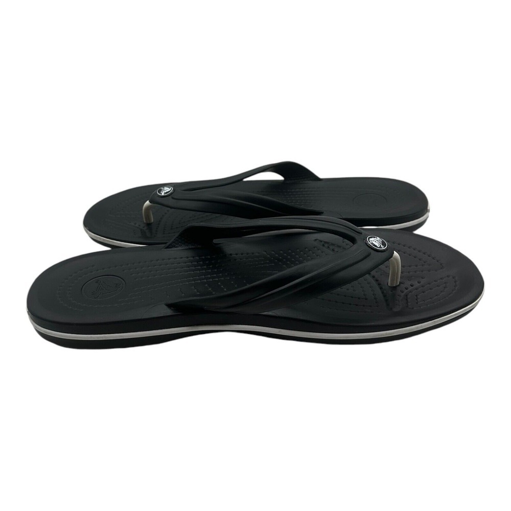 Crocs Unisex Crocband Flip‎ Flops Thong Sandals 11033 Black Men's 9 Women's 11 - Picture 7 of 11